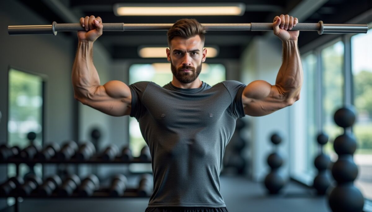 Extension des triceps debout à la barre ez : technique précise, erreurs fréquentes, variantes utiles